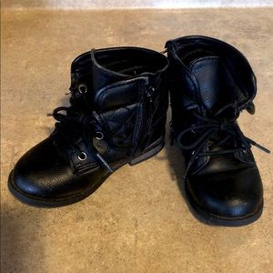 Black toddler girl boots